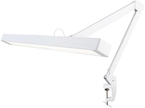 Neatfi 3,000 Lumens Ultra LED Desk Lamp with Clamp, 30W Dimmable Monitor Light, 5 Brightness Levels & 5 Light Modes (White, 28 Inches with Metal Arm) by Neatfi