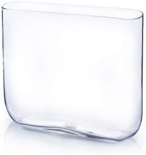 WGV Long Rectangle Block Vase, Width 4", Length 12", Height 10", Clear Round Corners Glass Floral Container Wedding Party Event Decor, 1 Piece by WGVInternational-OpusGlassware