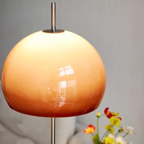 Orange Mushroom Floor Lamp,Foot Switch Control,for Living Room Bedroom - Image 5