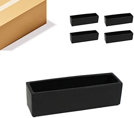 WGVI Long Rectangle Ceramic Planter Vase in Black 14" x 4" x 4"H, Rectangular Box Block Terrarium Pot, Flower Arrangement, Tabletop Centerpiece, Home Decor Organization Storage Container, 4 Pcs. by WGVInternational-OpusGlassware