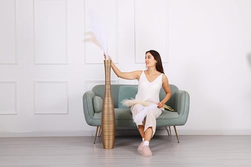 Leewadee Decorative Tall Floor Vase for Living Room Decor, 41 inches, Gold, Resin - Image 4