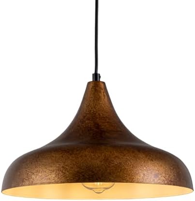 Lingkai 12.6" Farmhouse Pendant Light, Rustic Vintage Hanging Light Fixture Ceiling Mount Lamp for Kitchen Island Dining Room by Lingkai