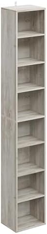 IRONCK Tall Narrow Bookshelf 8 Tiers, Compact Corner Bookcase, Floor Standing Display Storage Shelves 71 in Tall, Easy to Match for Living Room, Office, Study, Bedroom by IRONCK