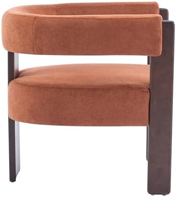 Christopher Knight Home Nettie Modern Accent Chair for Living Room, Velvet Fabric Single Lounge Sofa Chair with Wooden Frame, Comfy Reading Chair for Bedroom, Lounge Armchair with Cushion,Burnt Orange - Image 7