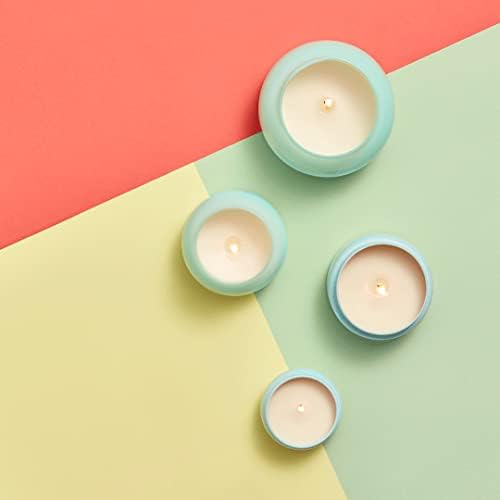 Capri Blue Volcano Scented, Glass Jar Candles for Home with Tropical Fruit & Sugared Citrus, Soy Wax Blend, Aqua Color (19 Oz) (Pack of 2) - Image 4