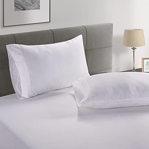 LANE LINEN Twin XL Sheet Set 100% Organic Cotton Soft 6pc Percale - White - Image 7