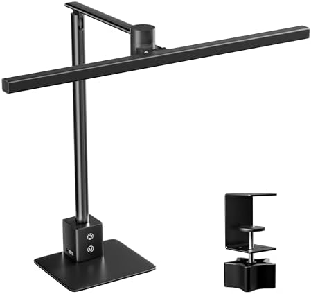 deeloop LED Desk Lamp, 2-in-1 Clamp Light, CRI95+, Asymmetric Lighting by deeloopLEDlight