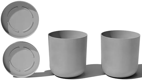 Veradek Mason Series Lima Planter & Drip Tray - Large Round Outdoor Planter by VeradekOutdoor