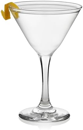 Libbey Martini Glasses Set of 12, Modern and Clear Stemmed Cocktail Glasses, Dishwasher Safe Martini Glass Set for Classic Martinis, Cosmopolitans by Libbey