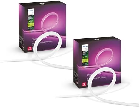 Philips Hue Outdoor 7-Foot Smart LED Light Strip - White and Color Ambiance - 2 Pack - Requires Hue Bridge - Weatherproof - Control with Hue App - Works with Alexa, Google Assistant and Apple HomeKit by PhilipsHue