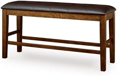 Signature Design by Ashley Upholstered Counter Height Dining Bench, Brown by Unknown