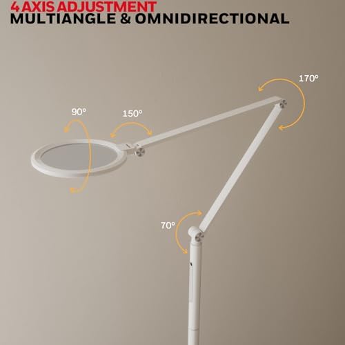 Honeywell F01 LED Floor Lamp, Dimmable Standing Light with Remote, White - Image 3