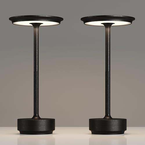 TBBGA 2 Pack Rechargeable Table Lamps Cordless, 5000mAh Outdoor Table Light by TBBGALEDCordlessTableLamps