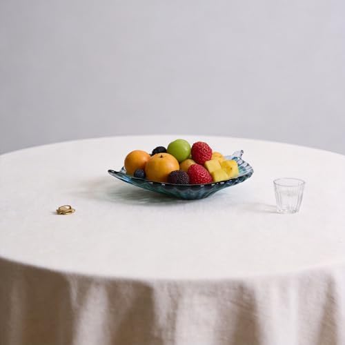 Hand blown decorative glass bowls, large green glass fruit bowls, and serving plates perfect for displaying on coffee tables, dining tables, kitchen countertops, TV stands, and entryway shelves. - Image 3