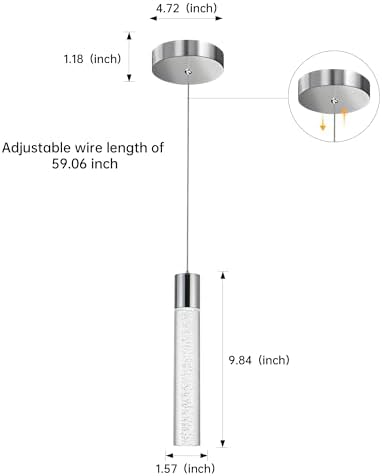 Modern LED Pendant Lights Kitchen Island Lighting,1 Pack - Image 4