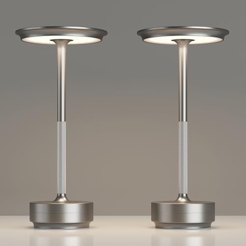 TBBGA 2 Pack Rechargeable Cordless Table Lamp, 5000mAh Battery Table Light by TBBGALEDCordlessTableLamps