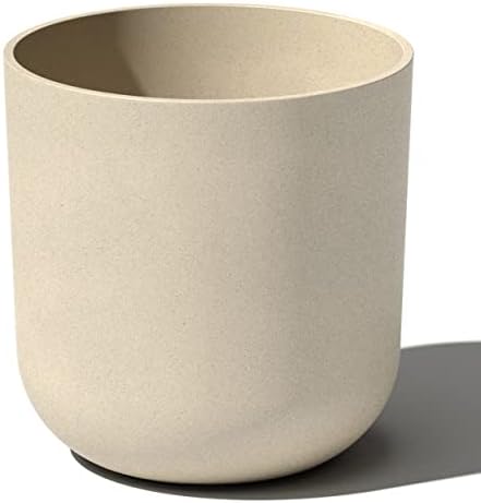 Veradek Round Lima Plastic Planter Pots for Indoor/Outdoor Garden Use, Sand Color, 5 Year Warranty by VeradekOutdoor