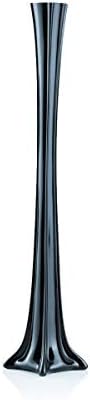 WGV Eiffel Tower Vase, Open 1.5", Height 24", (Multiple Sizes Choices) Black Glass Floral Container with Sturdy Base, Flower Centerpiece for Wedding Event Home Decor, Arts Crafts, 1 Piece - Image 2