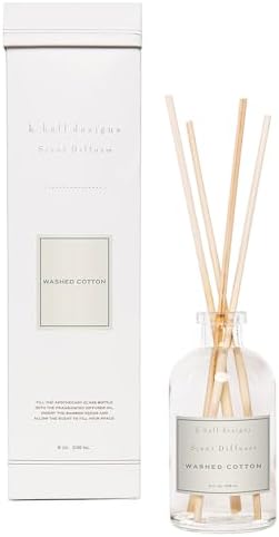 K. Hall Designs Washed Cotton Boxed Diffuser Kit, Refreshing Clean Scent by KHallDesigns