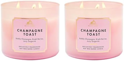Bath & Body Works 3-Wick Candle, Champagne Toast, Soy Wax Blend, 2 Pack by BathBodyWorks