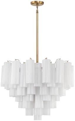 Crystorama Addis 12 Light Aged Brass Chandelier by CrystoramaLighting