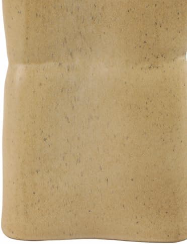 Modern Hourglass Vase for Home Decor - Ceramic Earthenware for Bathroom, Bedroom, Kitchen, and Living Room Styling - Flower Pot Accent for Office Shelf, Console, and Mantel Display - 12", Tan - Image 7