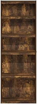 Furinno Jaya 5-Tier Book Shelf, Open Shelf Bookshelf, Amber Pine - Image 7