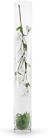 WGVI Quality Thick Weighted Tall Clear Cylinder Glass Vases, 4" W x 28" H, Flower Arrangement Floating Candle Holders Wedding Centerpieces Event Floral Container Floor Display Home Décor, 1 Piece - Image 4