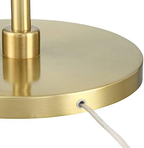 Serra 64" Tall Warm Gold Chairside Arc Offset Arm Floor Lamp Living Room - Image 5