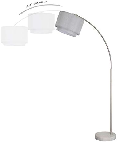 Major-Q Modern Arcing Floor Lamp - Tall Stand Up Arching Drum Shade - Large Contemporary Floor Lamp for Dining Rooms and Bedrooms - Corner Lamp for Office Lighting and Home Décor - Image 4