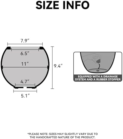 Kante Small Round Sphere Charcoal Concrete Planter 11" Dia, Outdoor - Image 2