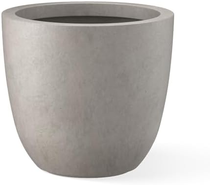 Kante Weathered Concrete Planter 10" Dia All-Weather Round Small Pot by Unknown