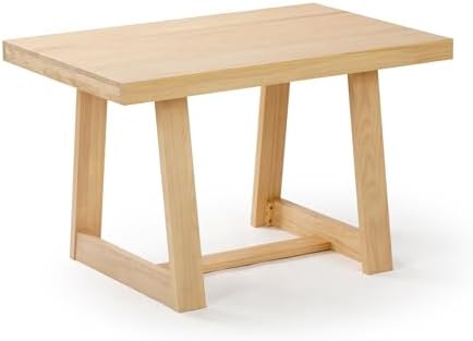 Plank+Beam Classic 48 Inch Dining Table, Rectangular, Blonde Wirebrush - Image 4