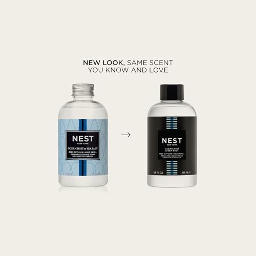 NEST New York Reed Diffuser Liquid Refill, Ocean Mist & Sea Salt - 5.9 fl oz - Fragrance for Up to 90 Days - Flame Free - Image 2