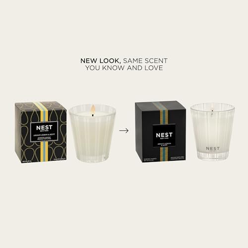 NEST New York Scented Classic Candle, Amalfi Lemon & Mint - 8.1 oz - Up to 60-Hour Burn Time - Reusable Glass Vessel - Image 2