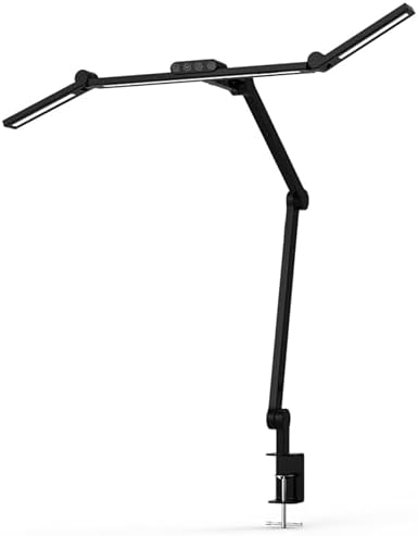 Mount-It! LED Desk Lamp with Adjustable Swing Arms and Clamp Base, Touch Control, Stepless Dimming, and 5 Color Temperatures, Eye-Caring Lighting for Work, Study, and Crafting - Image 2