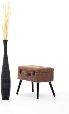 Leewadee Large Floor Vase 34 inches Mango Wood for Pampas Grass, Dried Flowers - Image 4