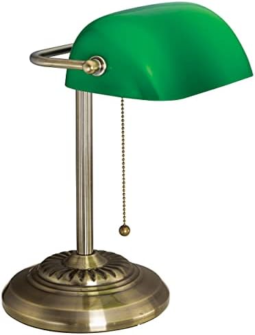 V-Light with Replaceable LED Bulb Task Lamp, Antique Brass (8B101AB) - Image 4