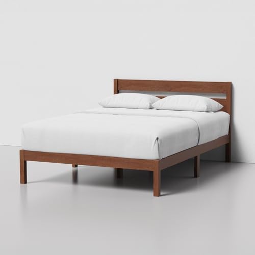 LIFEMENT Full Bed Frame with Headboard Classic Wood Platform, Noise Free, Under Bed Storage, No Box Spring Needed, Easy Assembly, Cherry - Image 4
