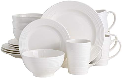Gibson - 102504.16RM Gibson Home Amelia Court 16 Piece Dinnerware Set, White by GibsonHomewares