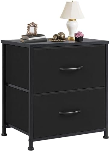 DUMOS Night Stand Small Dresser for Bedroom with 2 Drawers, Bedside Table by DumosLifestyle