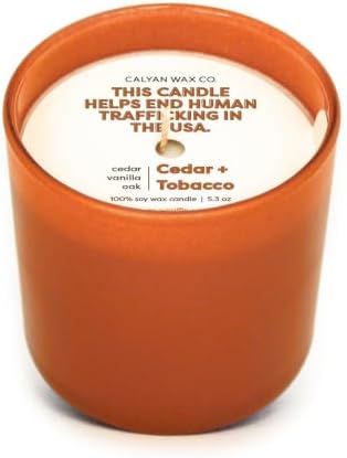 Calyan Wax Co. Dignity Series Cedar & Tobacco Scented Candle - 35 Hour Burn by CalyanWaxCo