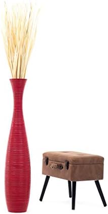 Leewadee Large Floor Vase 41 inches Mango Wood for Pampas Grass, Dried Flowers - Image 7