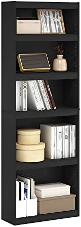 Furinno Jaya Enhanced Home 5-Tier Shelf Bookcase, Blackwood by Furinno-FitsYourSpaceFitsYourBudget