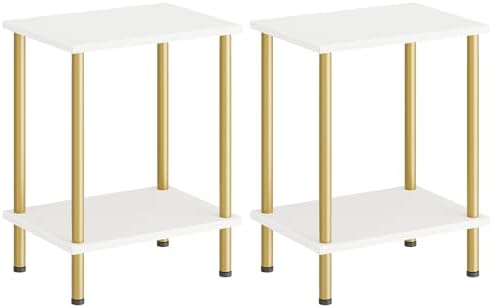 HOOBRO End Tables Set of 2, Small Side Tables, Nightstands for Small Spaces by HOOBRO