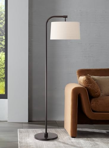 Serra 64" Tall Dark Bronze Chairside Arc Offset Arm Floor Lamp by Unknown