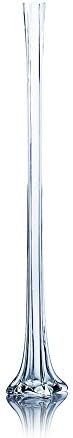 WGV Eiffel Tower Vase, Open 2", Height 32", (Multiple Sizes Choices) Clear Glass Floral Container with Sturdy Base, Flower Centerpiece for Wedding Event Home Decor, Arts Crafts, 1 Piece by WGVInternational-OpusGlassware