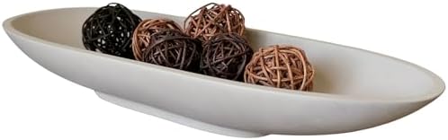 OAKOA Long Decorative Bowl - Dough Bowl Centerpiece - Oval Decorative Bowl by OAKOAHome