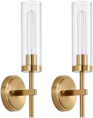 Hardwired Wall Sconces Set of 2, Bathroom Sconce Wall Lighting for Vanity by SANTOSTOCK