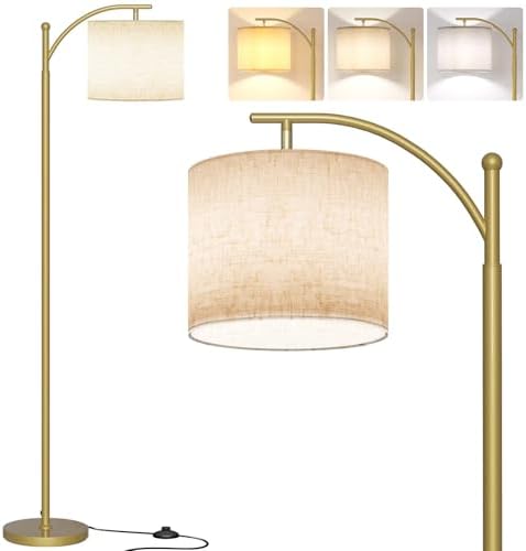 SUNMORY Arc Floor Lamp, Modern Floor Lamp with 9W 3 Color Temperatures Bulb by SUNMORY